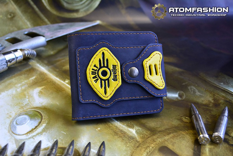 Кожаный кошелек ручной работы по мотивам Fallout.